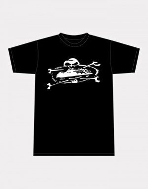 Black Corteiz Alcatraz Skull T-shirts | 5813LNEXK