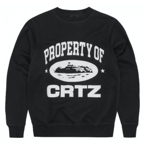 Black Corteiz P.O.C Sweatshirts | 7029IWEHC