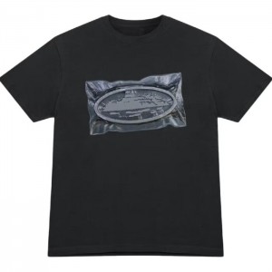 Black Corteiz Vacuum Sealed T-shirts | 7642DMHVL