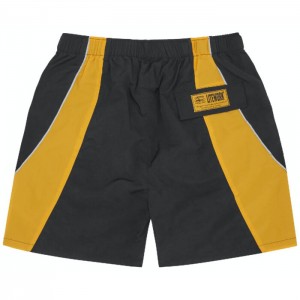 Black / Yellow Corteiz Spring Shorts | 3520KBLTN