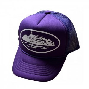 Purple Corteiz Alcatraz Trucker Hats | 8325QRKAO