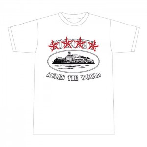 White Corteiz 4starz Alcatraz T-shirts | 6842VOKPW