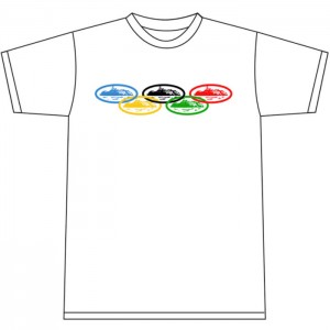 White Corteiz Alcatraz Olympic T-shirts | 5028RIWPE