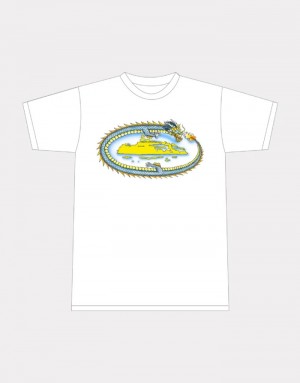 White Corteiz Dragon T-shirts | 2406LYPRG