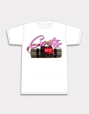 White Corteiz No Time 4 Luv T-shirts | 5267DGMRQ
