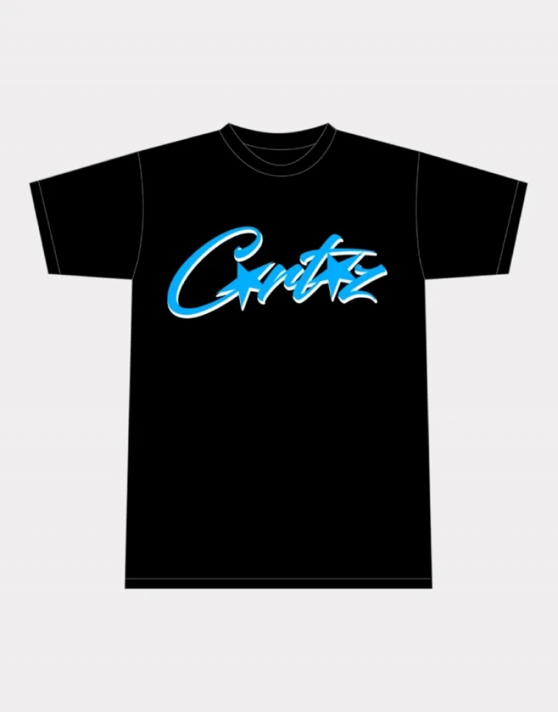 Black Corteiz Allstarz T-shirts | 8205GXRPU