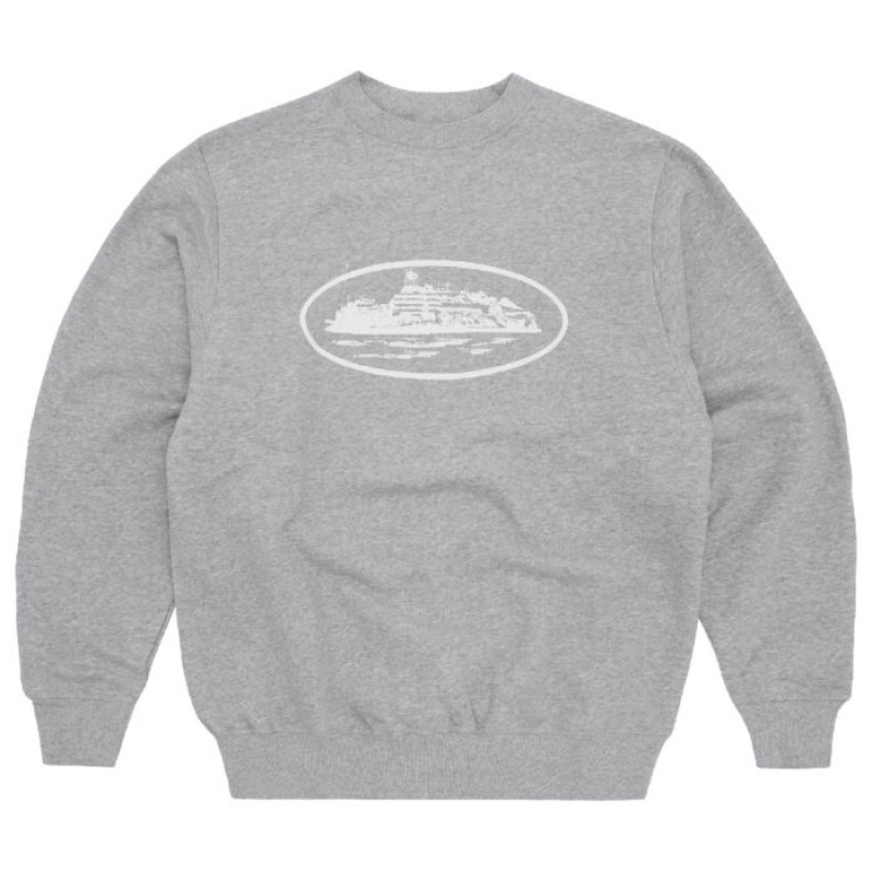 Grey Corteiz Og Alcatraz Sweatshirts | 3714WMIBX