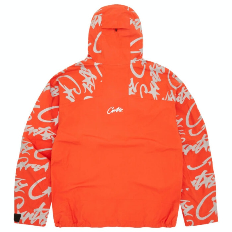 Orange Corteiz Elitework Waterproof Shell Jackets | 7168YRMNW