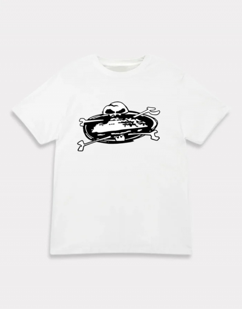 White Corteiz Skull Island T-shirts | 8613XCRSK